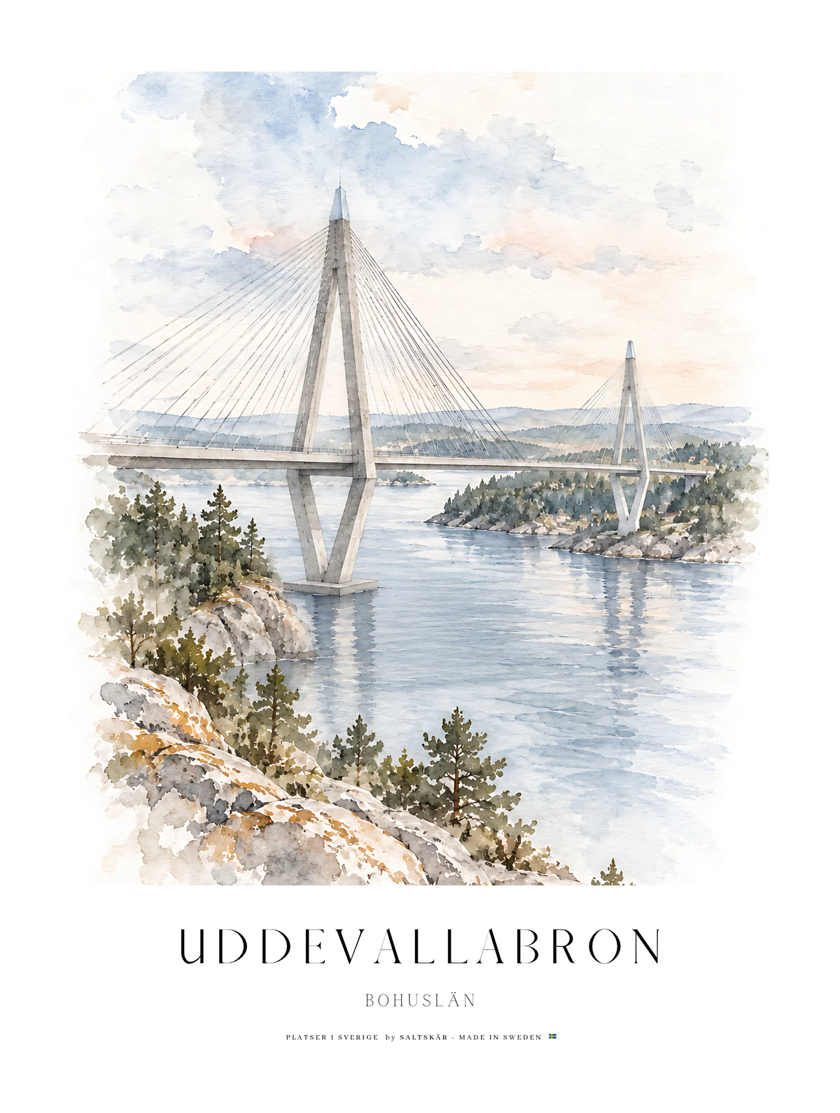 Uddevallabron – Tavla 40 × 50 cm
